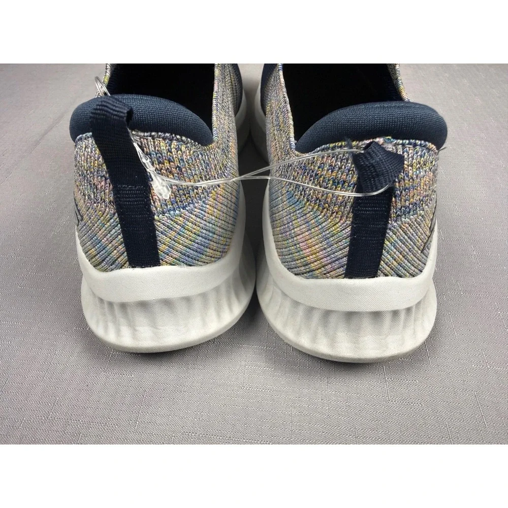 Skechers GoWalk Stretch Fit Navy Multicolor Slip On Sneakers 125651 Womens 11